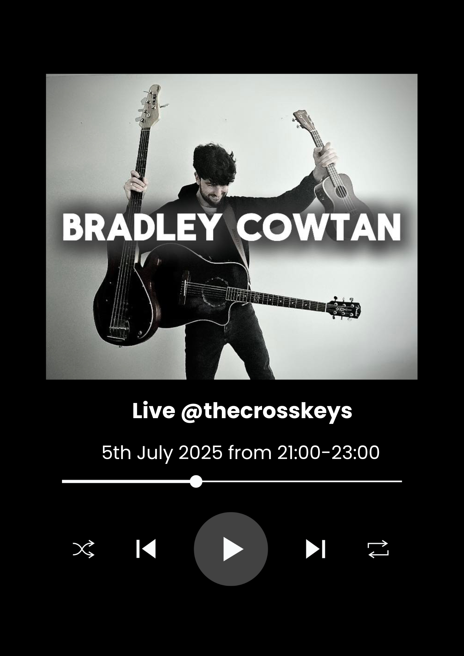Bradley Cowtan Live music