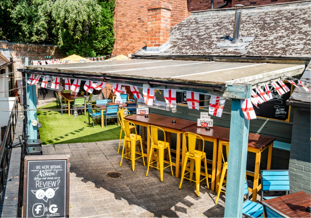 Our beer garden Our beer garden