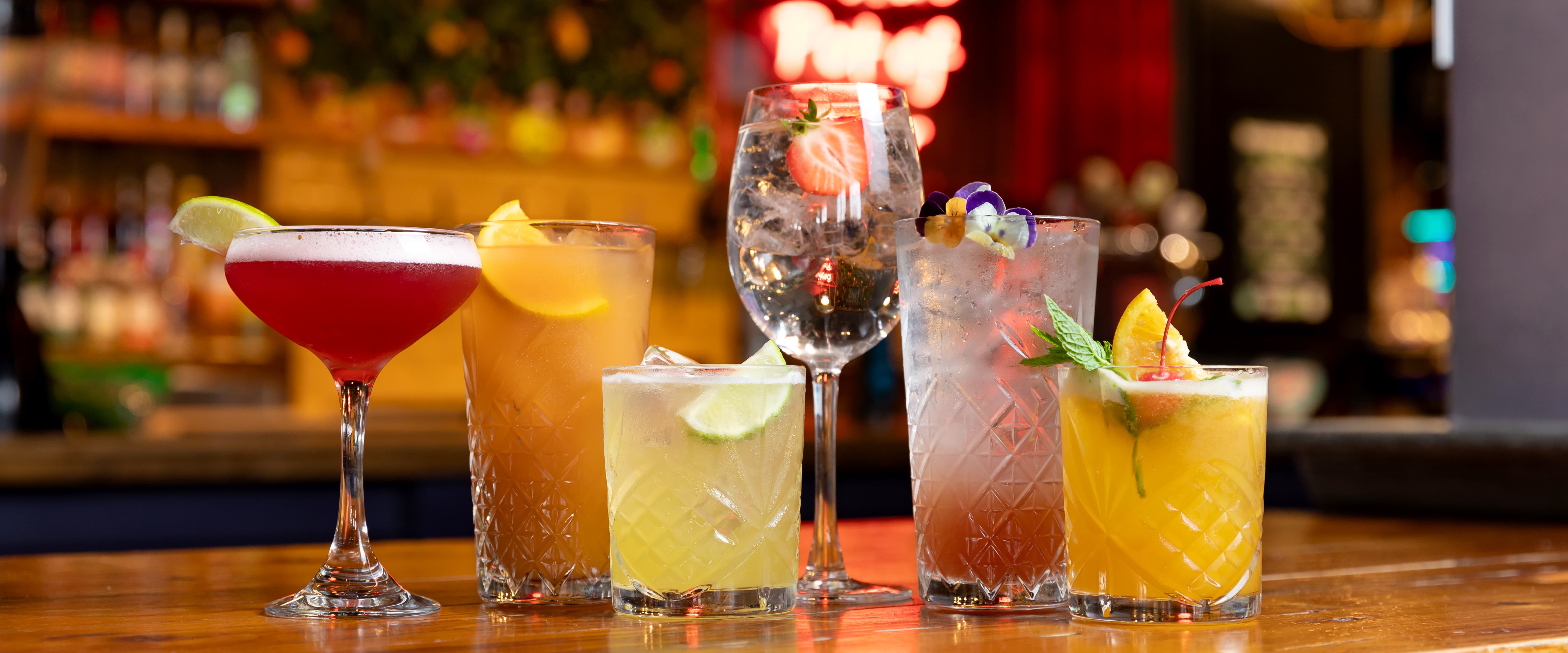 Selection of new cocktails