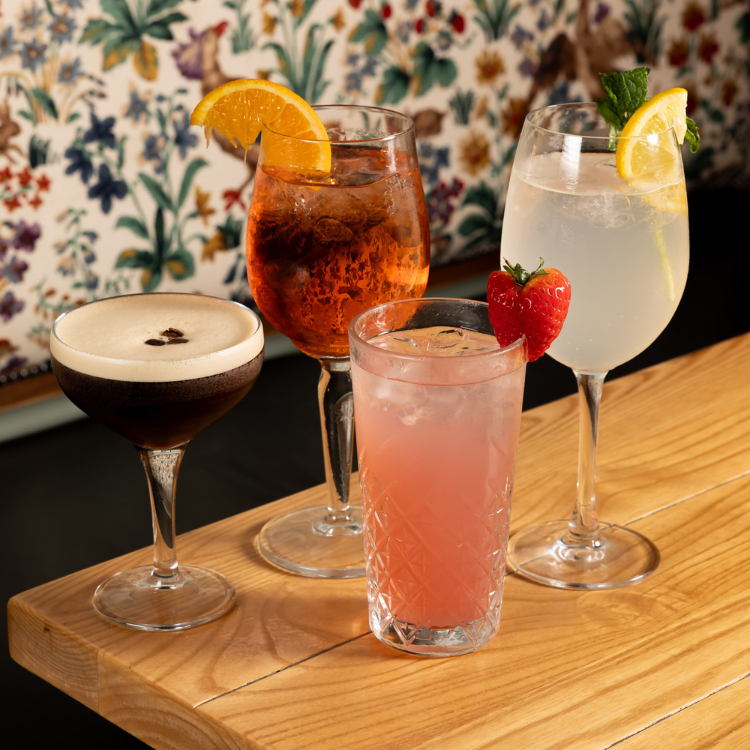 Selection of Cocktails on a table