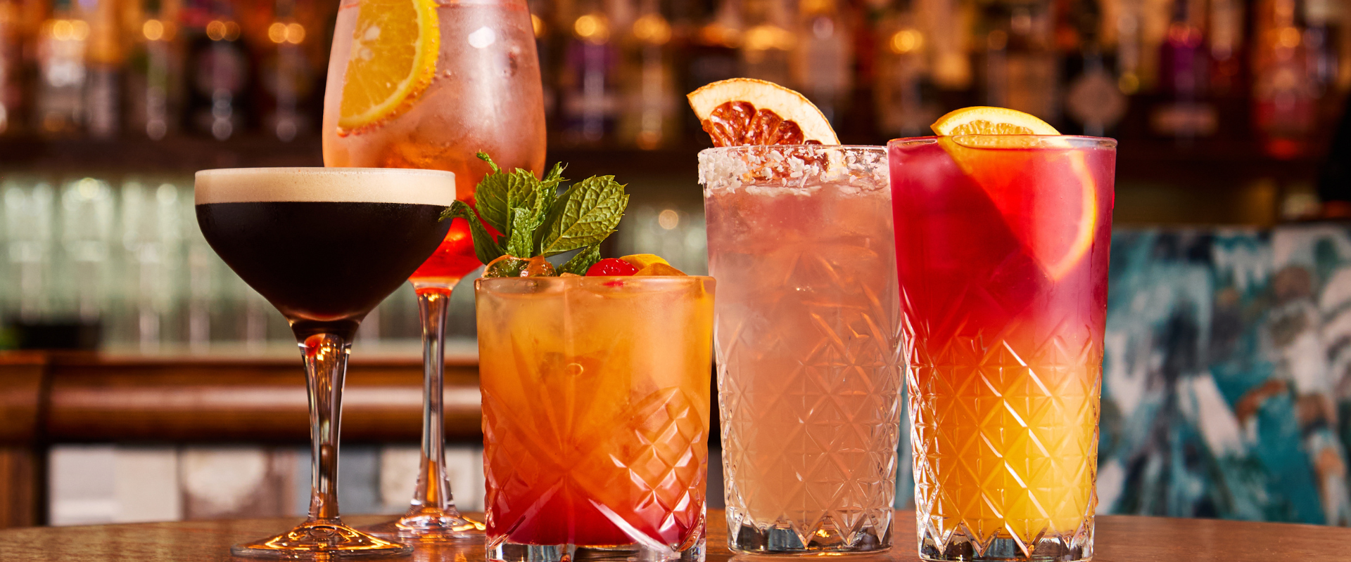 Selection of cocktails