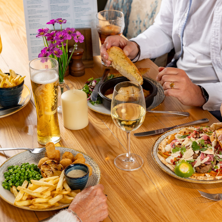 Delicious food in a beer garden in Amersham Delicious food in a beer garden in Amersham