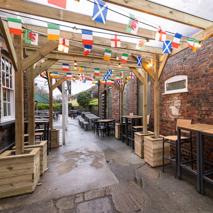 Beer garden in York Beer garden in York