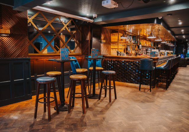 Bar area at Be At One Cardiff (d) Bar area at Be At One Cardiff (d)