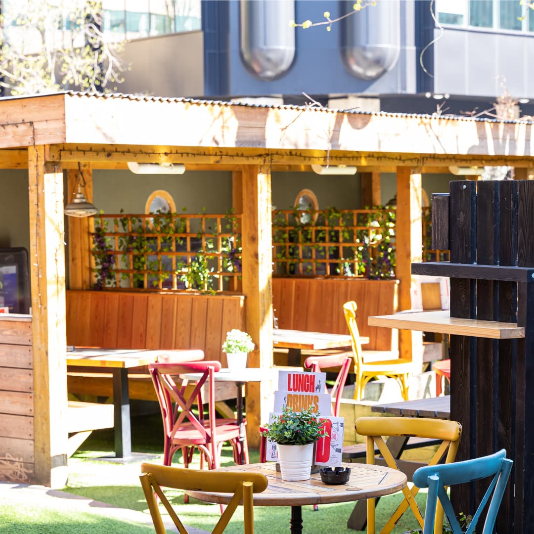 Beer Garden in London at Minories London (d) Beer Garden in London at Minories London (d)