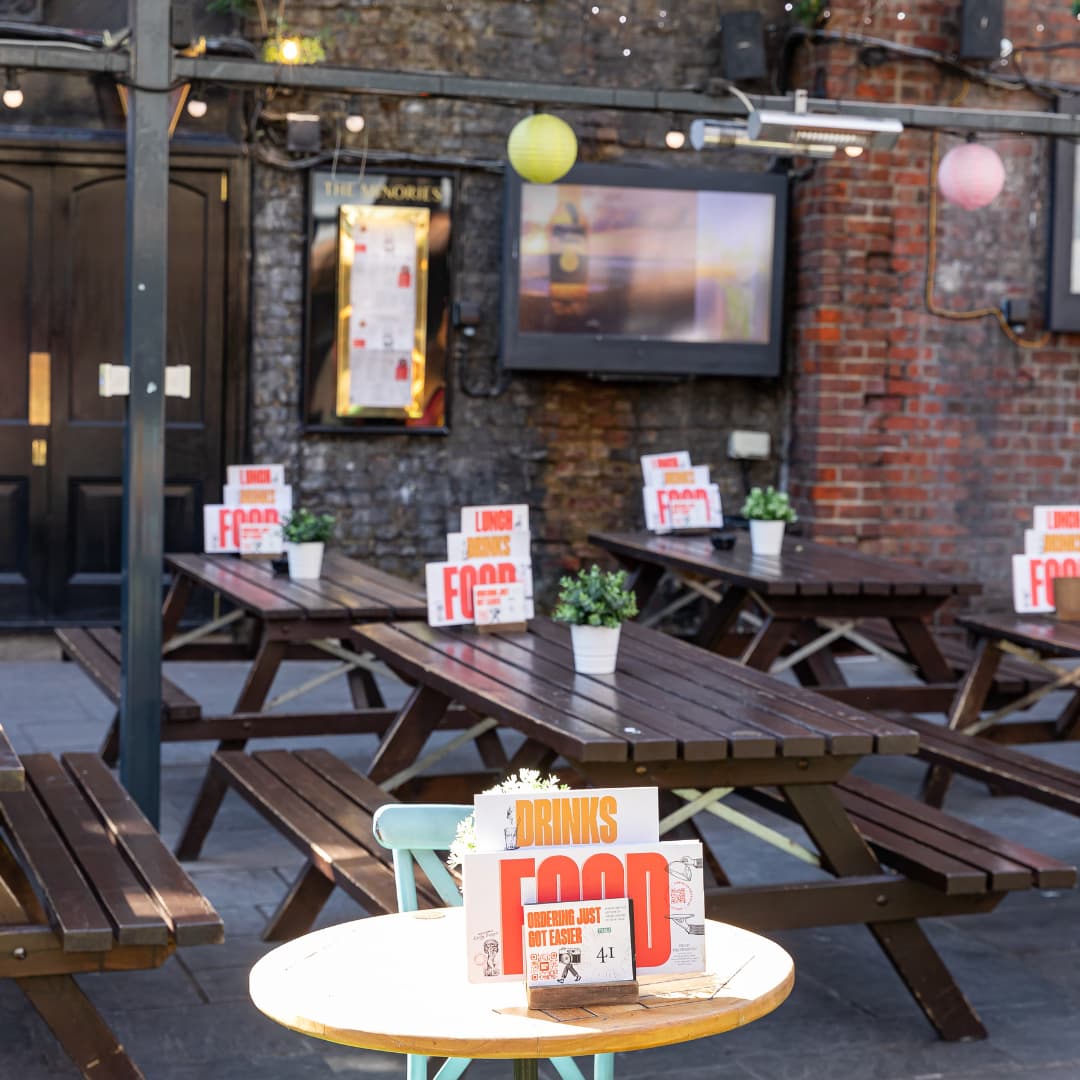 Beer Garden in London at Minories London (d) Beer Garden in London at Minories London (d)