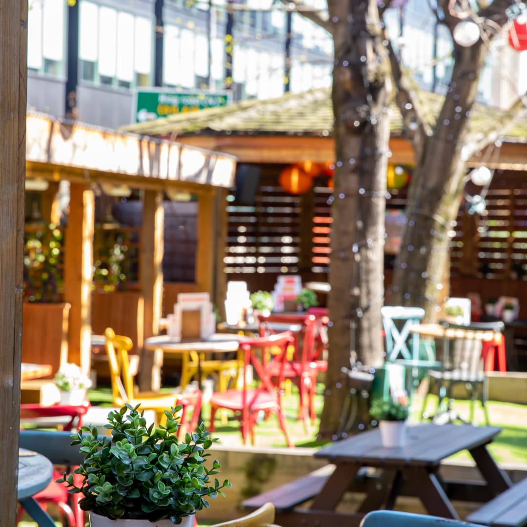 Beer Garden in London at Minories London (d) Beer Garden in London at Minories London (d)