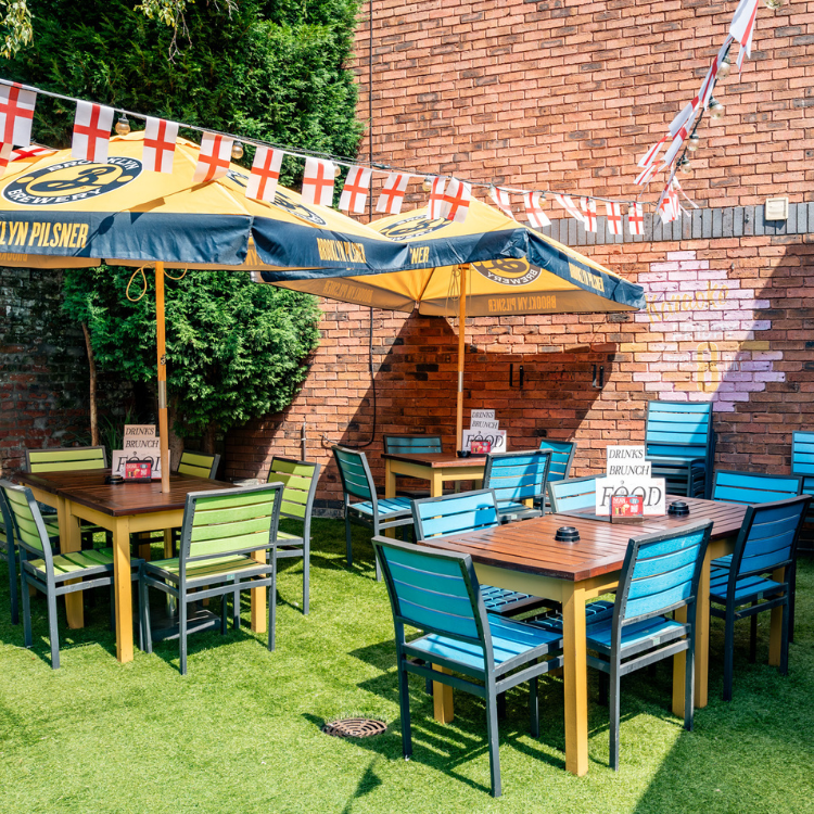 Sunny Beer Garden in Gloucester Sunny Beer Garden in Gloucester