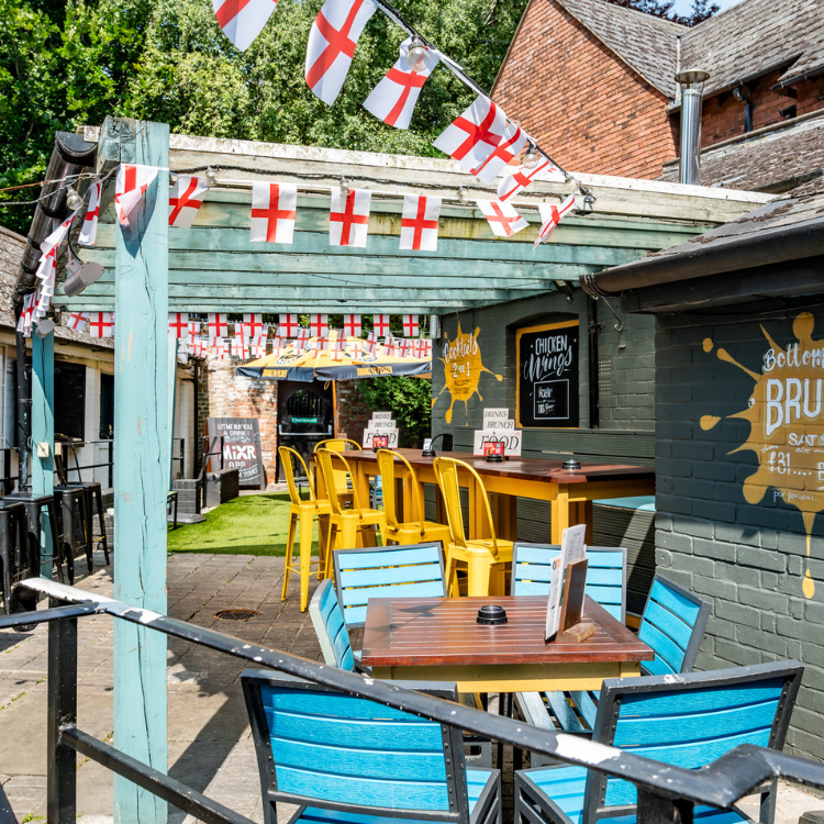 Sunny Beer Garden in Gloucester Sunny Beer Garden in Gloucester