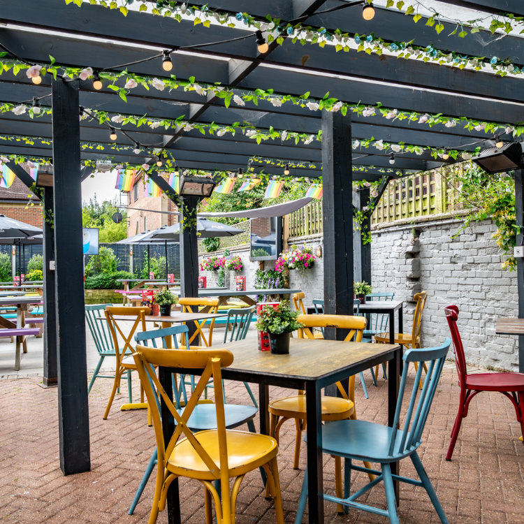 Photo of beer garden at Cross Keys Inn Wootton Bassett (d) Photo of beer garden at Cross Keys Inn Wootton Bassett (d)