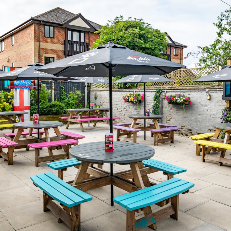 Photo of beer garden at Cross Keys Inn Wootton Bassett (d) Photo of beer garden at Cross Keys Inn Wootton Bassett (d)