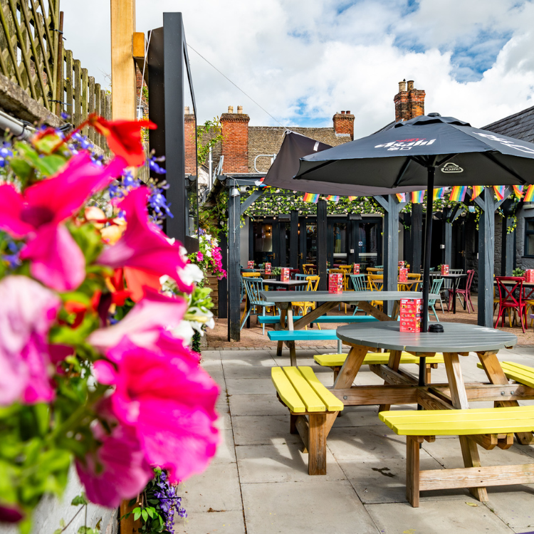 Photo of beer garden at Cross Keys Inn Wootton Bassett (d) Photo of beer garden at Cross Keys Inn Wootton Bassett (d)