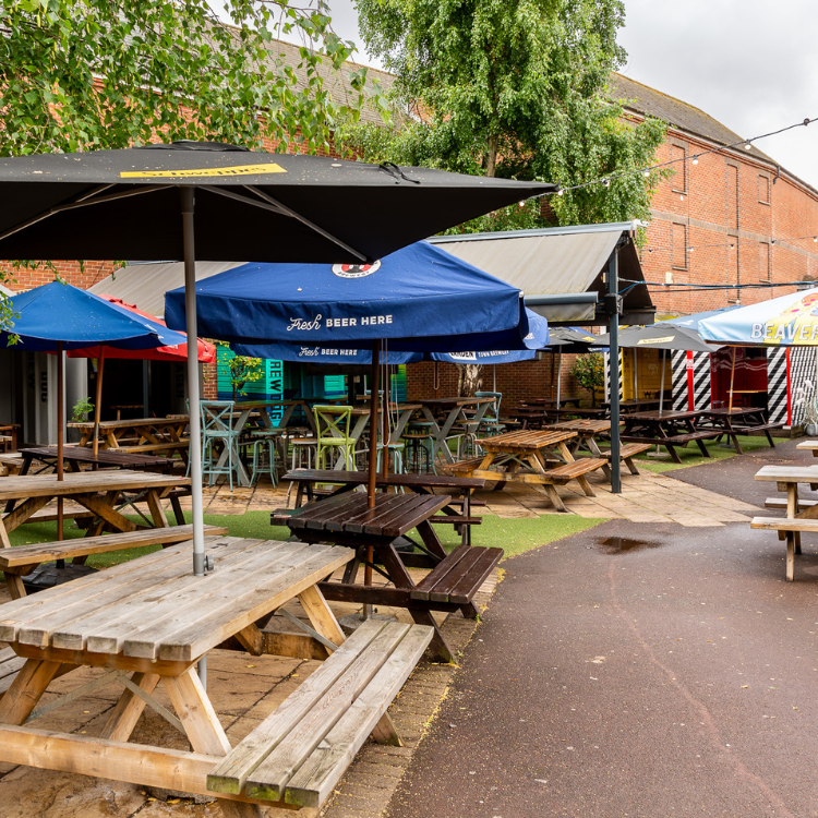 Outdoor Beer Garden in Bedford Outdoor Beer Garden in Bedford