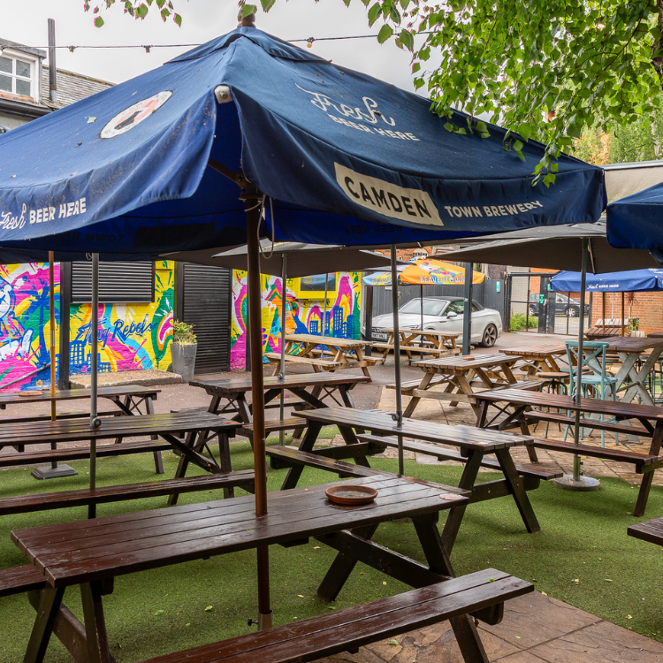 Outdoor Beer Garden in Bedford Outdoor Beer Garden in Bedford