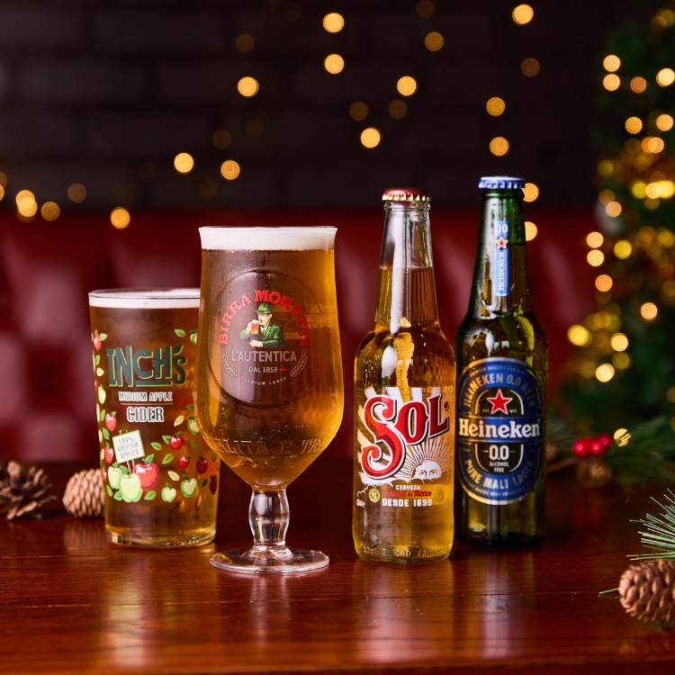 Selection of christmas drinks Selection of christmas drinks