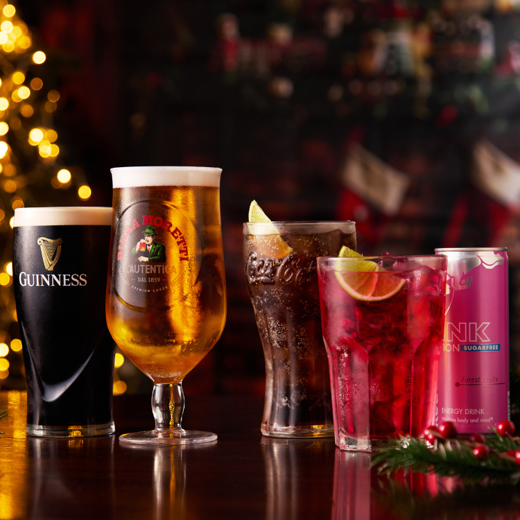 Guinness, Birra Moretti, Coca-Cola & Red Bull Guinness, Birra Moretti, Coca-Cola & Red Bull