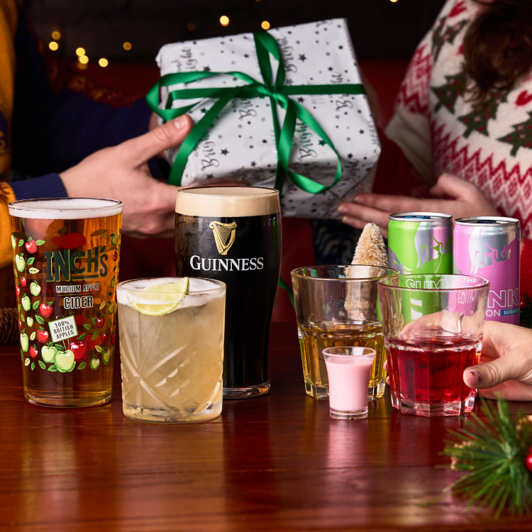 Exchanging gifts with drinks Exchanging gifts with drinks