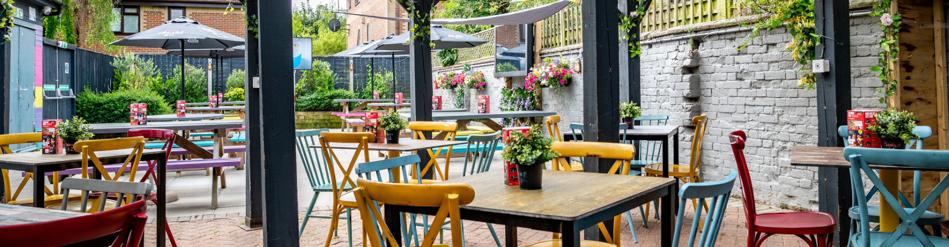 Outdoor beer garden in Swindon