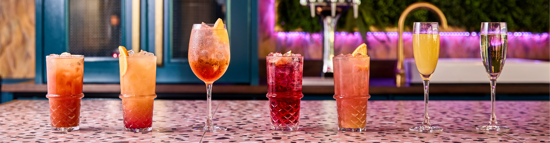 Cocktail line up at Slug & Lettuce(d)(d)
