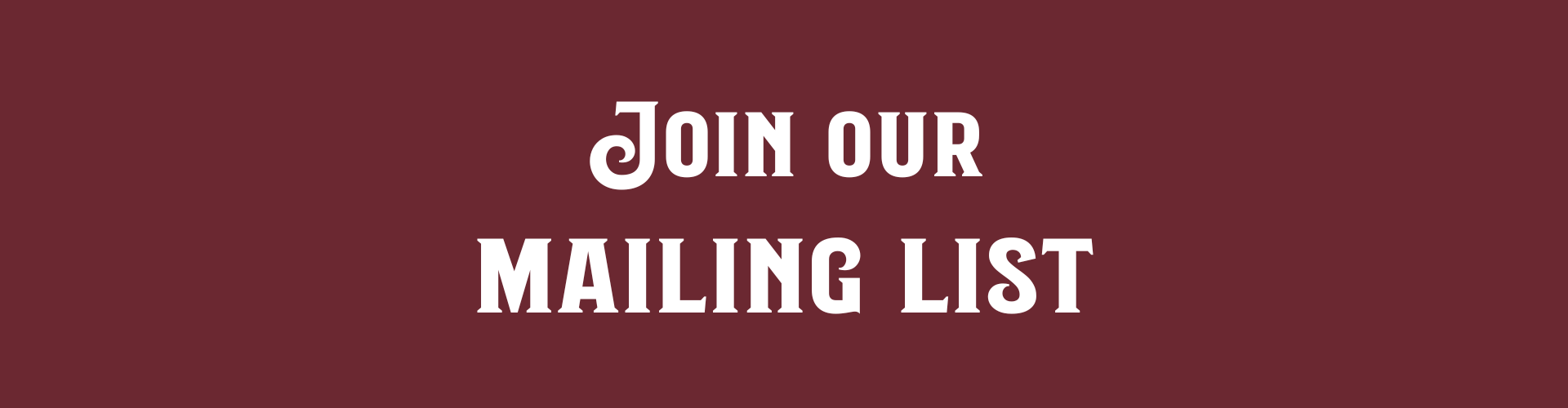 Sign up to our newsletter